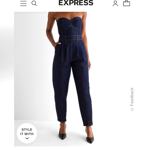 Express jean jumpsuit